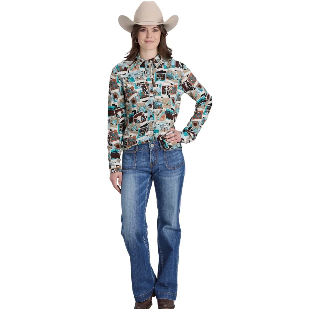 Roper Polaroid Western Blouse