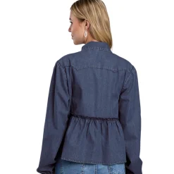 Roper Ruffle Hem Denim Jacket