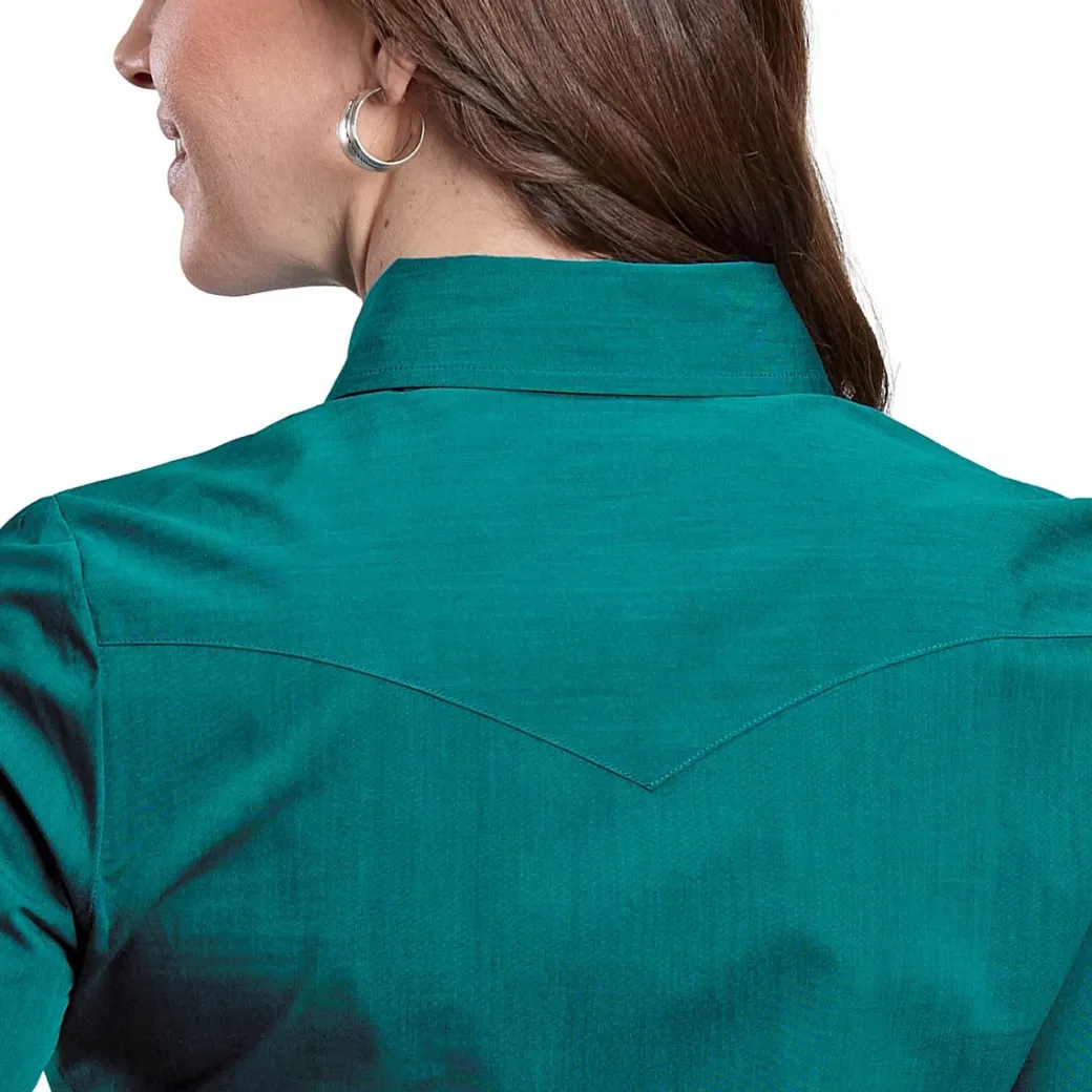 Roper Solid Green Long Sleeve Snap Shirt