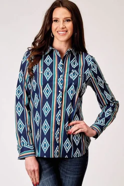 Roper Vertical Aztec Print Shirt