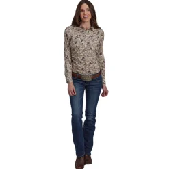 Roper Vintage Cowboy Print LS Snap Shirt