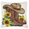 Sunflower Boots Hook Pillow