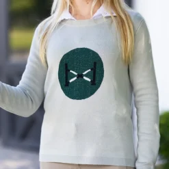 TKEQ Cross Rail Crew Neck Sweater