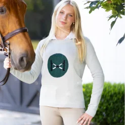 TKEQ Cross Rail Crew Neck Sweater