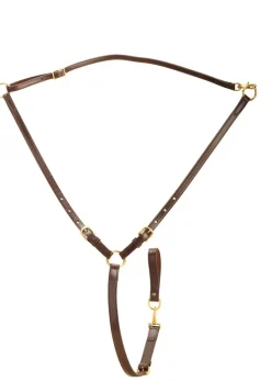 Tory Leather Adjustable Ring Training Martingale