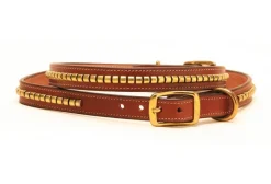 Tory Leather Clincher Dog Collar