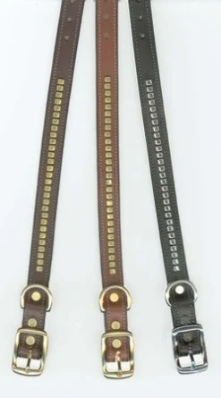 Tory Leather Clincher Dog Collar