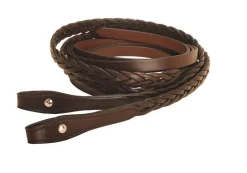 Tory Leather Dark Oil Braided Split Reins