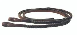Tory Leather Dark Oil Braided Split Reins