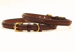 Tory Leather Deluxe Narrow Raised Dog Collar