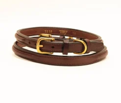 Tory Leather Deluxe Narrow Raised Dog Collar