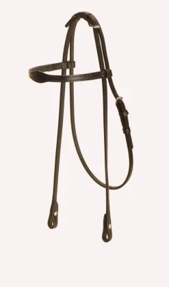 Tory Leather Flared Brow Headstall - Arabian