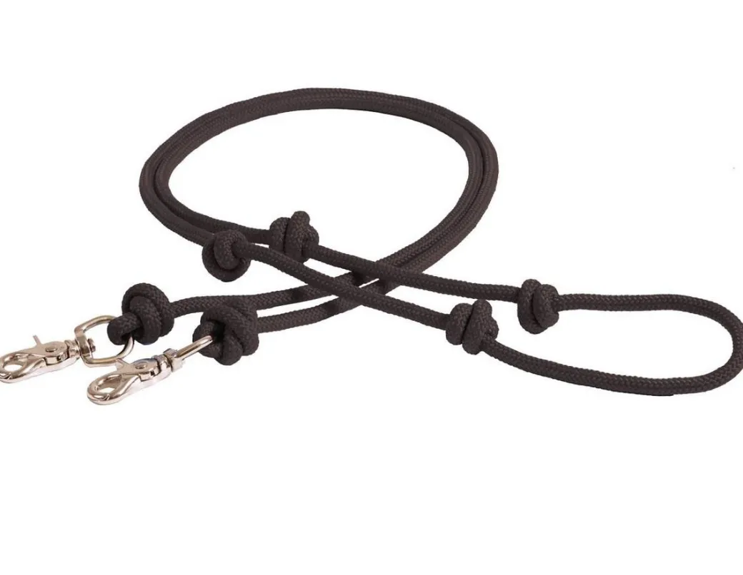 Tory Leather Knotted Poly Rope Barrel Rein