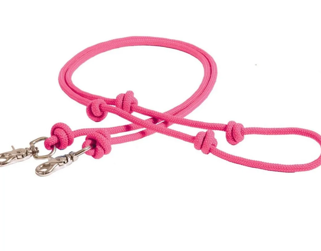 Tory Leather Knotted Poly Rope Barrel Rein
