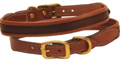 Tory Leather Overlay Padded Dog Collar