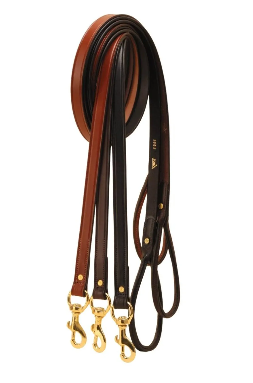 Tory Leather Plain Leash with Rolled Handle - 6 FT
