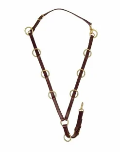 Tory Leather 10 Ring Training Martingale
