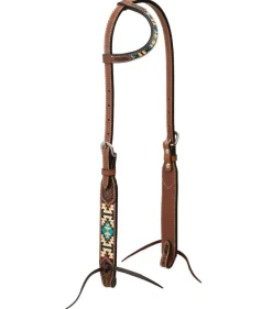 Turquoise Cross Aztec One Ear Headstall