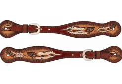 Turquoise Cross Coco Feather Spur Strap
