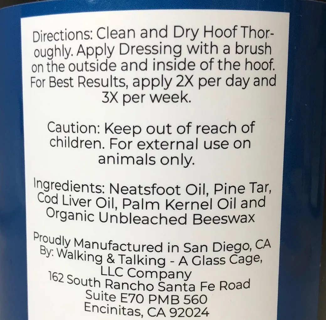Walking & Talking Hoof Lube (oil)