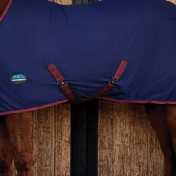 WeatherBeeta Cotton Sheet | Navy/Burgundy