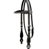 Weaver Back in Black Brow Headstall