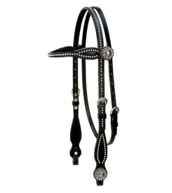 Weaver Back in Black Brow Headstall