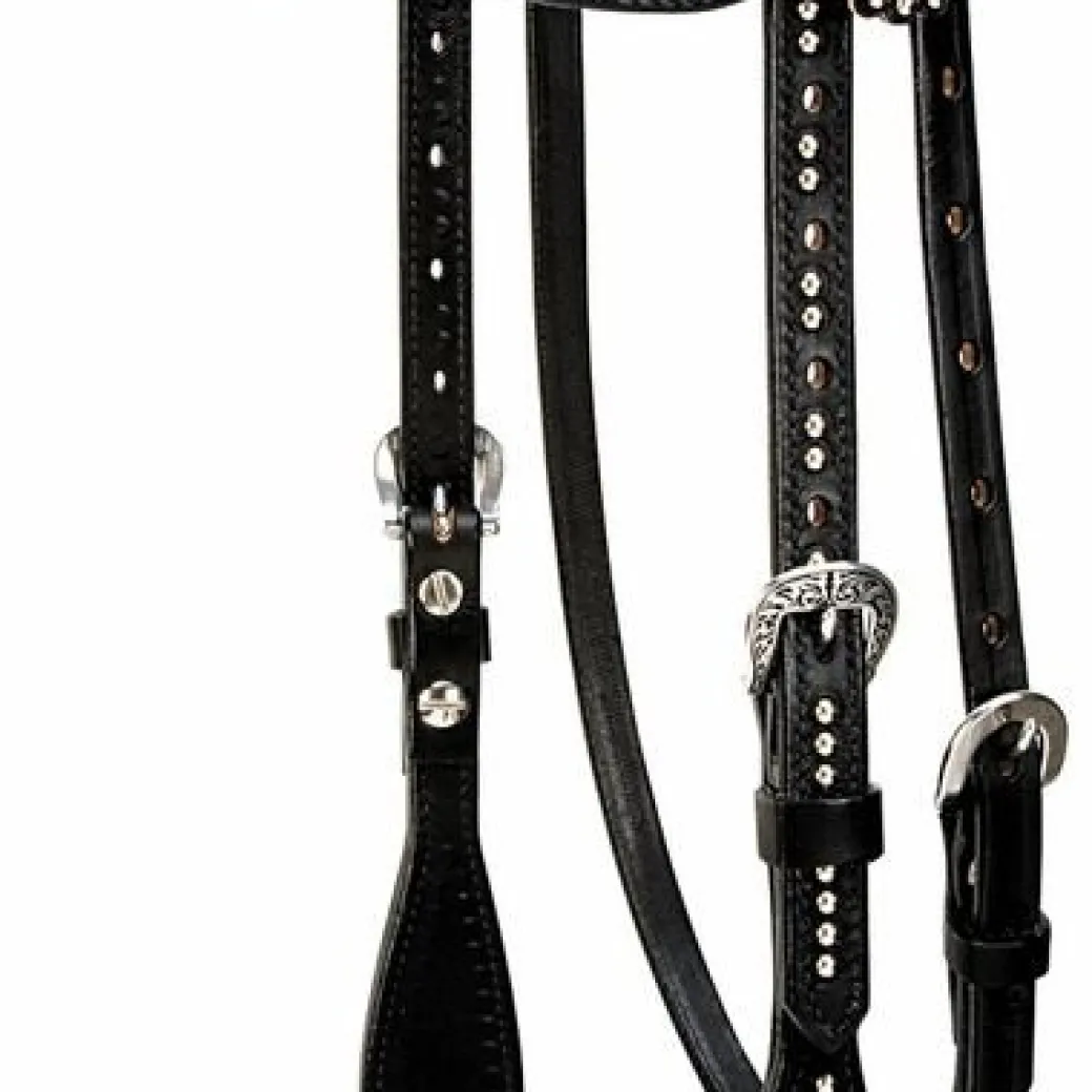 Weaver Back in Black Brow Headstall