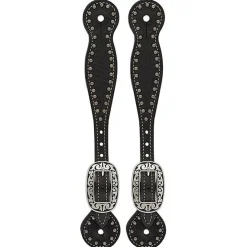 Weaver Basketweave Floral Spot Thin Spur Straps