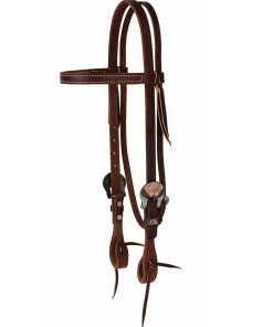 Weaver Floral Buckle Brow Headstall