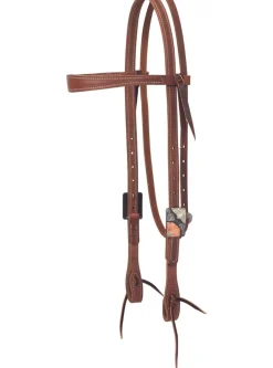Weaver Square Flower Slim Brow Headstall