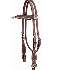 Weaver Texas Gold Star Brow Headstall