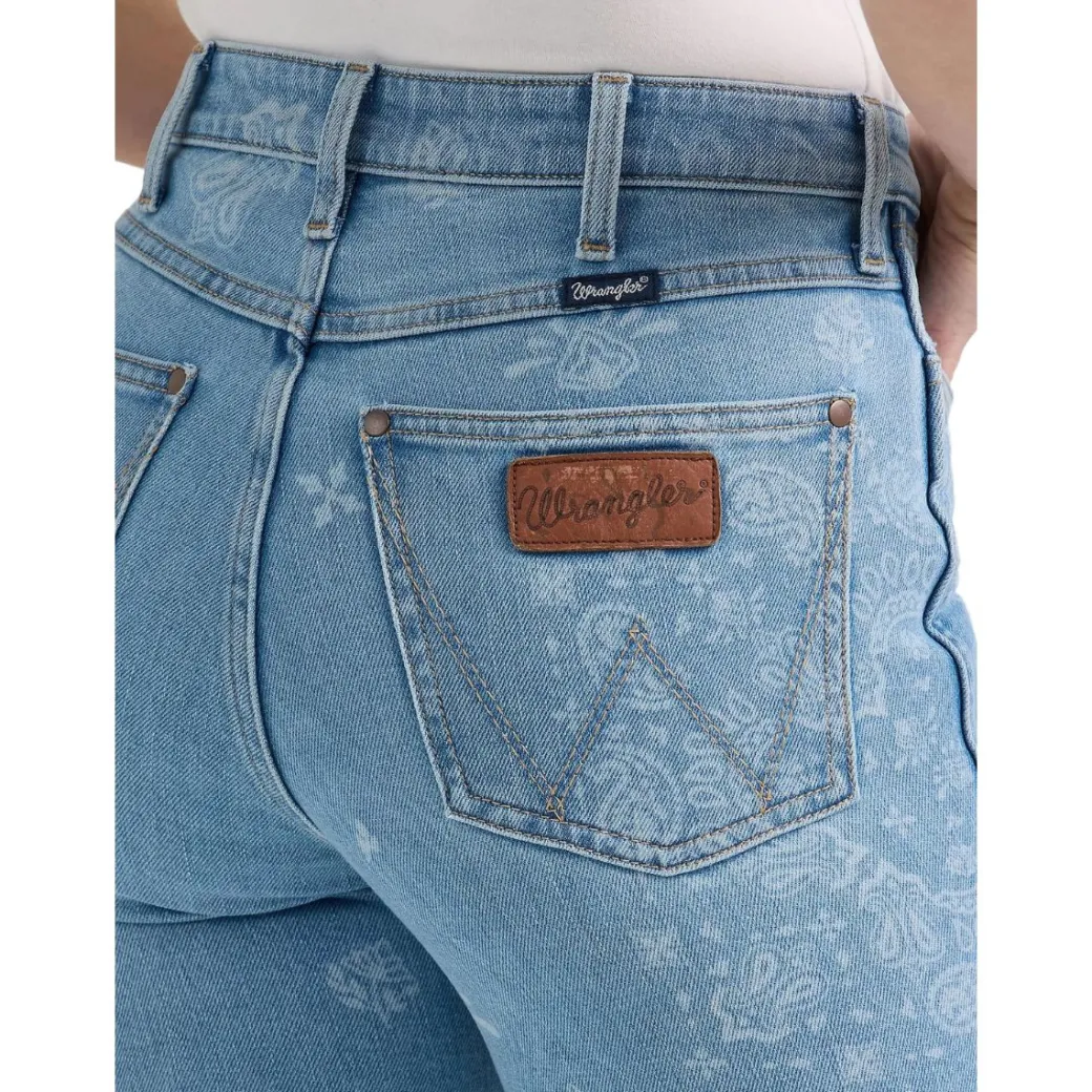 Wrangler Bailey High Rise Paisley Flare Jeans