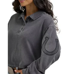 Wrangler Cropped Western Polo