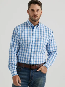 Wrangler George Strait Plaid Shirt LS