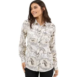 Wrangler Retro Floral Horse Snap Shirt