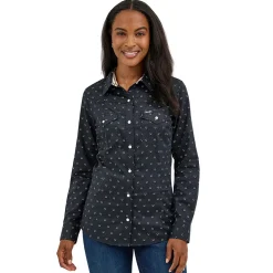 Wrangler Retro Horseshoe Print Snap Shirt