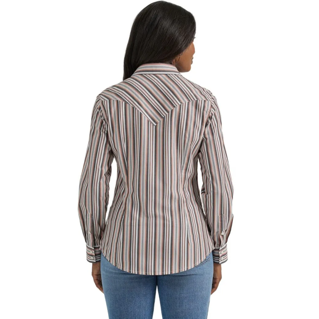 Wrangler Vintage Stripe Pearl Snap Shirt