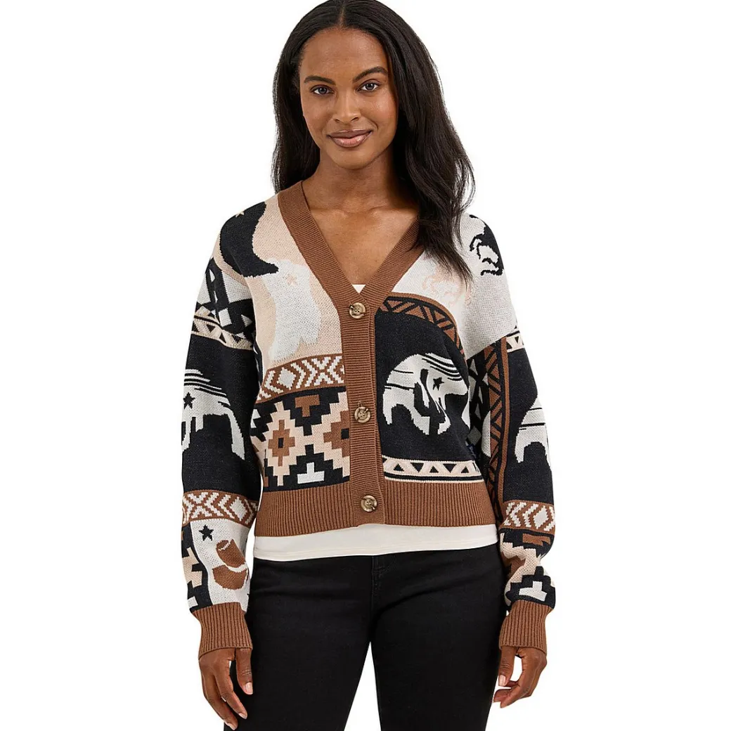 Wrangler Western Cropped Cardigan Sweater