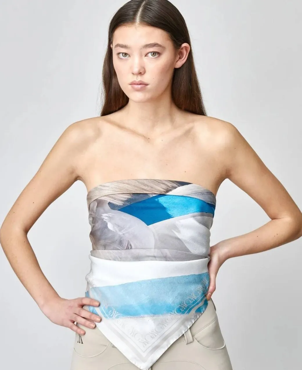 Yagya Printed Horse Silk Scarf